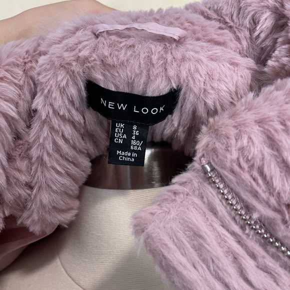 Pink faux fur jacket - Picture 5 of 8